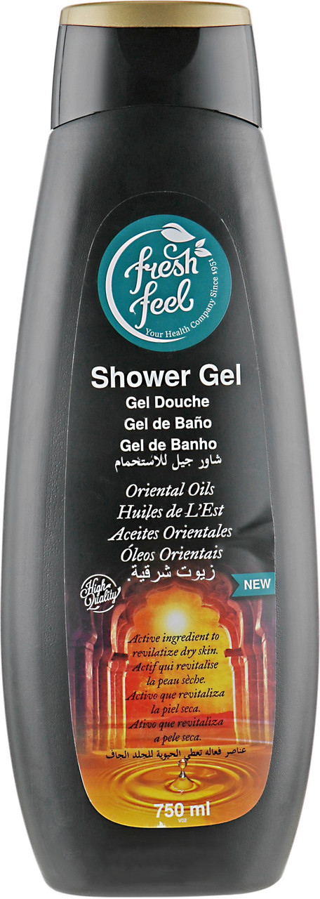 Гель для душу ORIENTAL OILS з мастилами для відновлення сухої шкіри Fresh Feel, 750мл