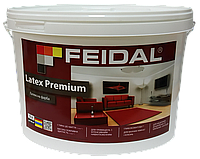 Краска акриловая Feidal Latex Premium глубокий мат Белая 9л