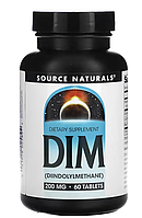 Source Naturals, DIM, ДІМ, 200 мг, 60 таблеток