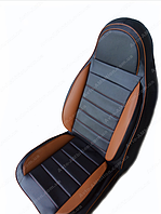 Чехлы на сиденья БМВ Е34 (BMW E34) (универсальные, кожзам, пилот СПОРТ)