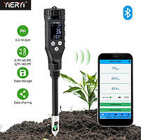 РН-метр для ґрунту YiERYi YY-1033 з Bluetooth (0-14 рН; підходить для будь-яких ґрунтів)