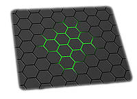 Коврик для мышки черно-зелёный 25х29см | игровая поверхность зелёная