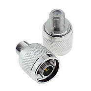 Перехідник антенний F Female - N type Male з'єднувач коннектор адаптер для антен подовжувачів радіо, фото 2