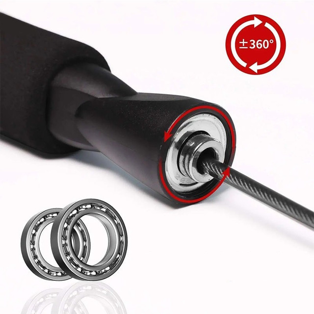 Скакалка швидкісна PowerPlay 4211 X ROPE з обтяжувачами (120г*2) Чорна (3м.) 4 4973584485 w640 h2048 4636513957 w640 h640 4636513957