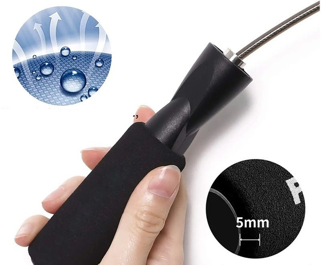 Скакалка швидкісна PowerPlay 4211 X ROPE з обтяжувачами (120г*2) Чорна (3м.) 5 4973588632 w640 h2048 4636229724 w640 h640 4636229724