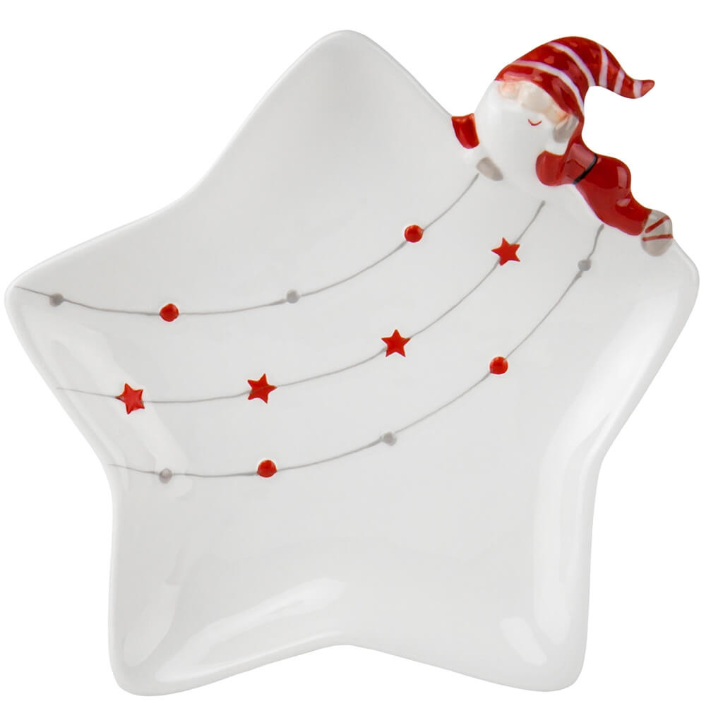 Блюдо подарункове Новорічна Зірка 25х26х4,7 см кераміка 14000-052