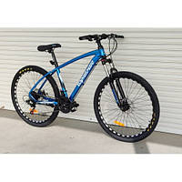Двухколесный горный алюминиевый спортивный велосипед 27.5 дюймов Toprider 777 синий