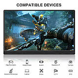 Портативний Сенсорний ультратонкий монітор Sibolan 15.6" FullHD IPS, фото 4