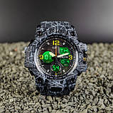 Чоловічий кварцовий водонепроникний спортивний стрілковий годинник із комбінованою індикацією Skmei 1155 BBK, фото 5