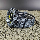 Чоловічий кварцовий водонепроникний спортивний стрілковий годинник із комбінованою індикацією Skmei 1155 BBK, фото 6