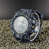 Чоловічий кварцовий водонепроникний спортивний стрілковий годинник із комбінованою індикацією Skmei 1155 BBK, фото 2