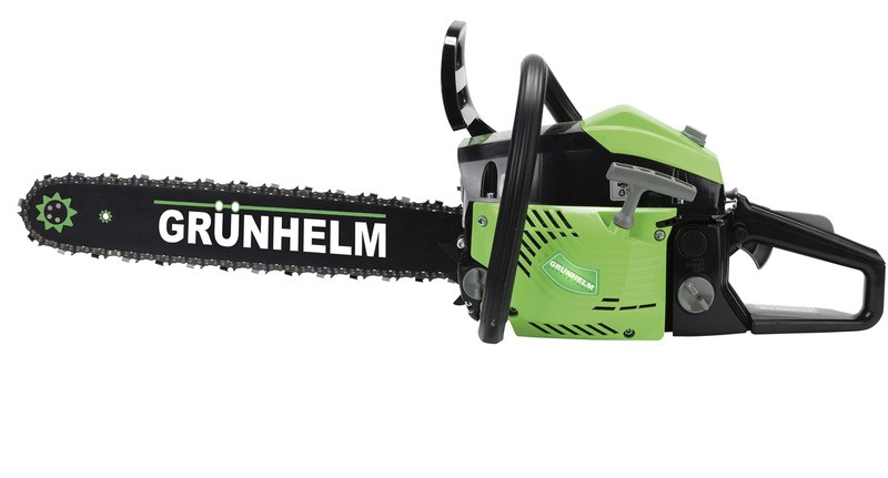 Бензопила Grunhelm GS52-18 (Professional, 3,1 кВт, 52 см.куб., шина 45 см, легкий старт)