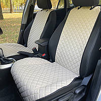 Накидки, чехлы на сиденья BMW 7 Series F01 (БМВ 7 Серии Ф01), передние 1+1, экокожа ромбы