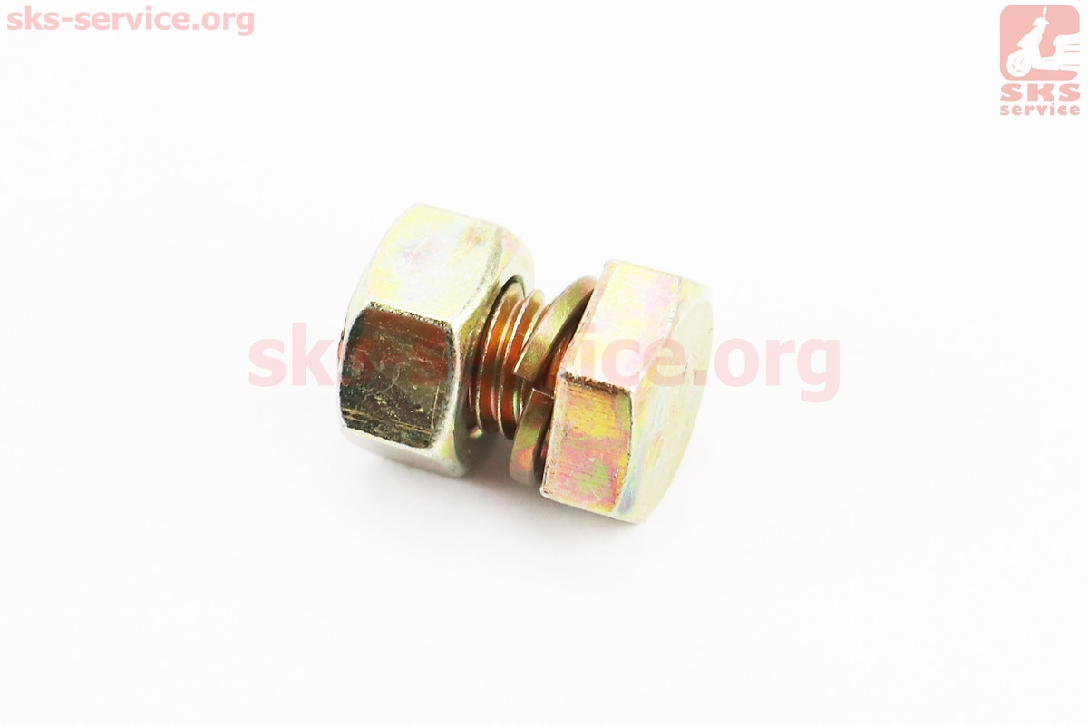Болт + гровер + гайка M10x15mm (під ключ 16 мм)