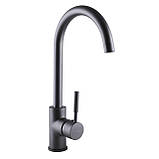 Кухонний змішувач Globus Lux LAZER GLLR-0203S-11-GRAPHITE темно-сірий PVD, фото 3
