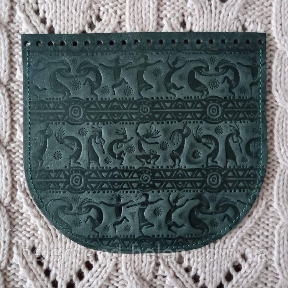 Клапан сумки. "Кокопеллi". Колір "Смарагдовий", фото 1