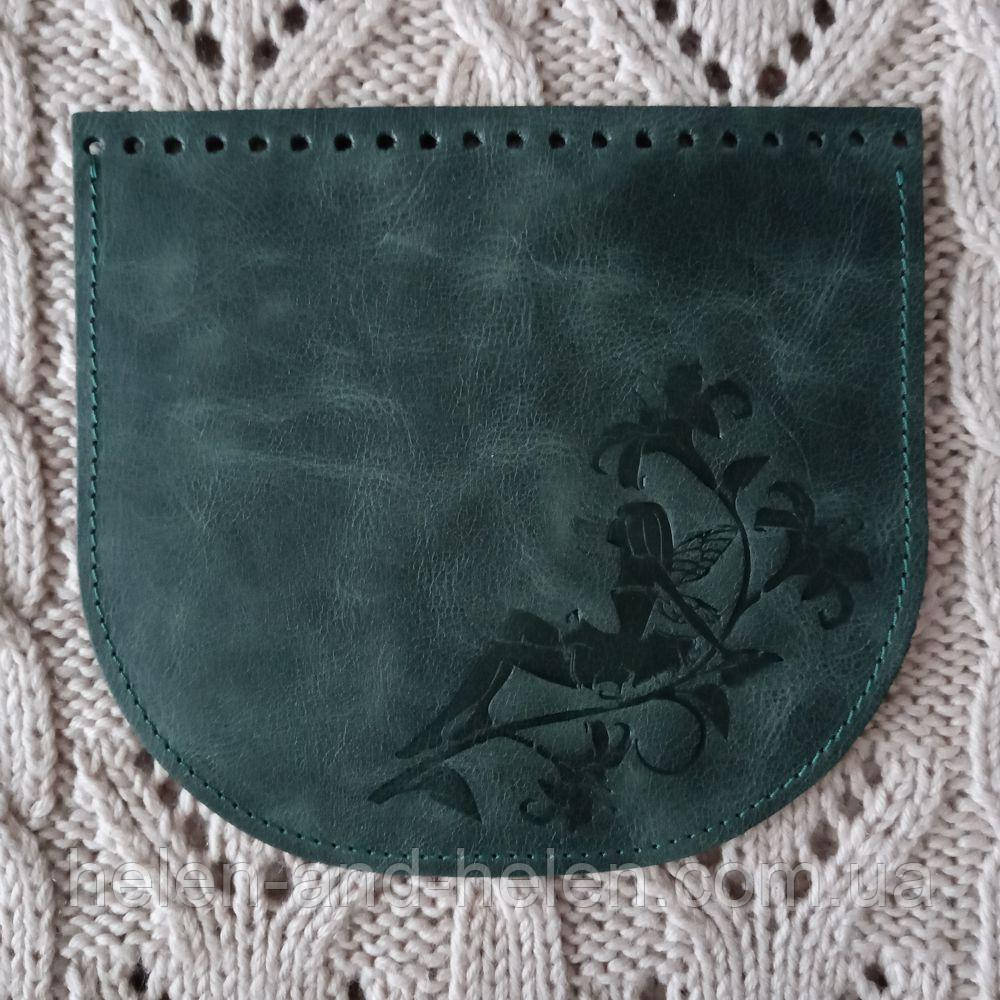 Клапан сумки. "Фея". Колір "Смарагдовий", фото 1