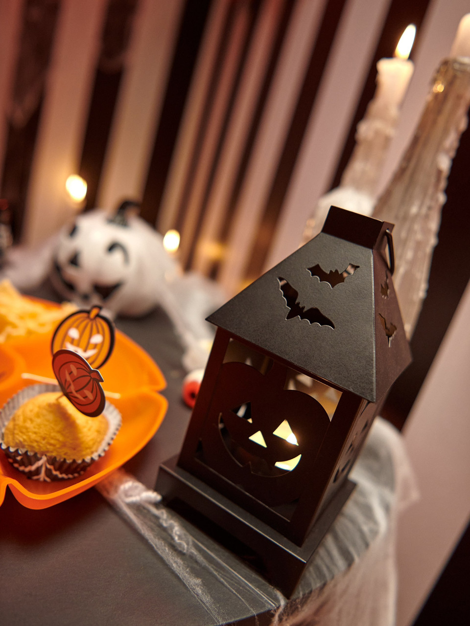 Декор на Хелловін металевий підвісний свічник ліхтарик гарбуз Джек