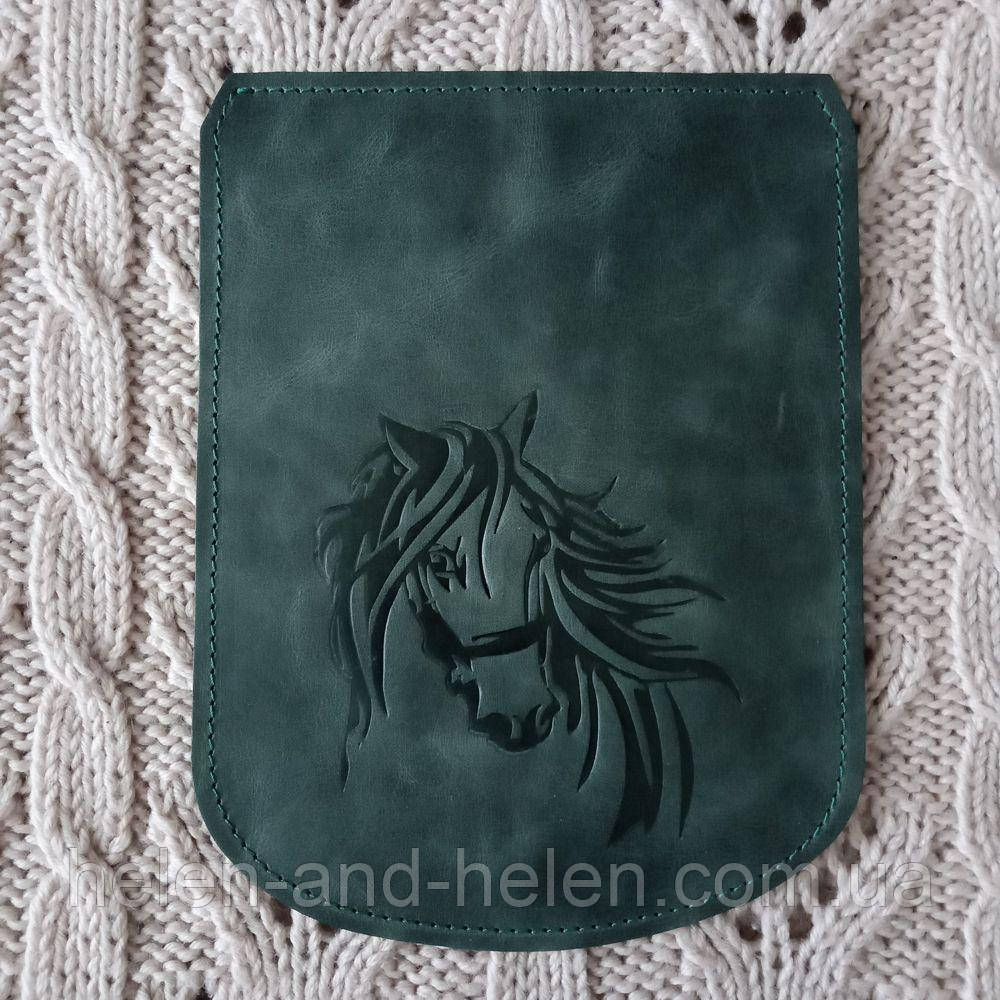 Клапан для рюкзака "Кiнь". Колір "Смарагдовий"., фото 1