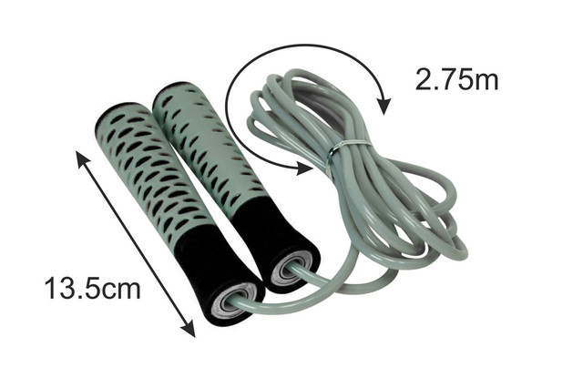 Скакалка PowerPlay 4206 Jump Rope PRO+ Сіро-чорна (2,75m.) 1 4973688617 w640 h2048 2919966928 w640 h640 2919966928