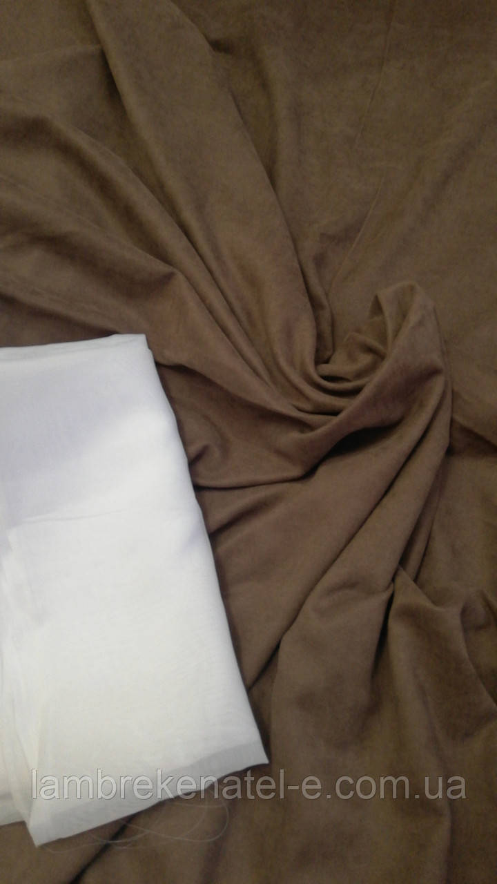 Штори світло-коричневого кольору, фото 1