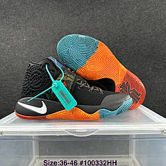 Eur36-46 чоловічі жіночі баскетбольні кросівки Nike Kyrie 2 BHM Black/Red-Orange-Blue