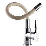 Кухонний змішувач Globus Lux LAZER GLLR-0203S-BEIGE бежевий гнучкий, фото 6