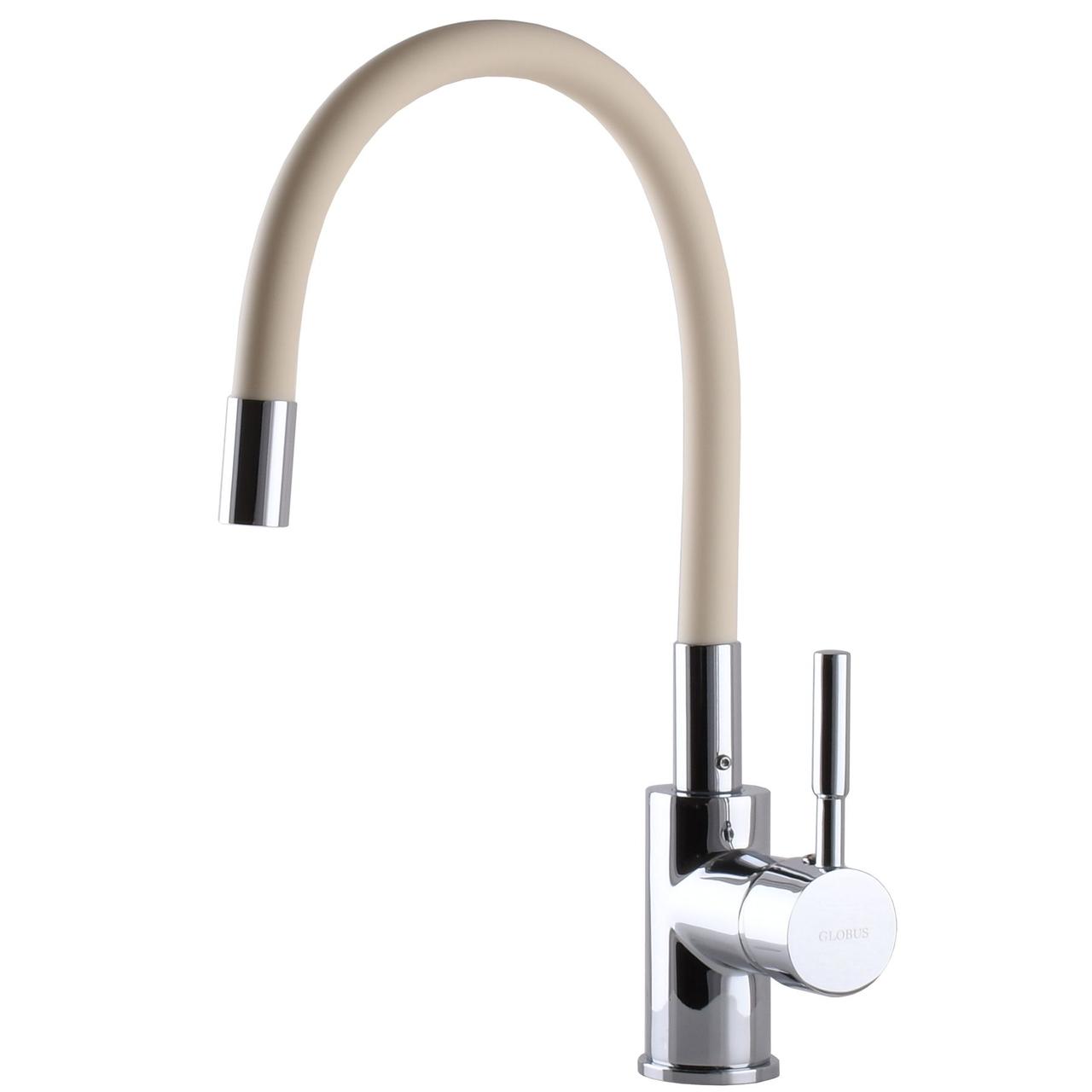 Кухонний змішувач Globus Lux LAZER GLLR-0203S-BEIGE бежевий гнучкий