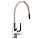 Кухонний змішувач Globus Lux LAZER GLLR-0203S-BEIGE бежевий гнучкий, фото 5