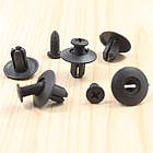 Універсальна кліпса 8 мм пластикова з розпірним штирком 10 шт, фото 3