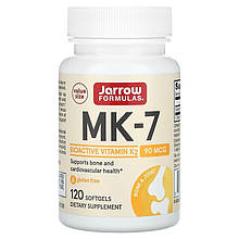 Вітамін К2 у формі MK-7, Jarrow Formula "Vitamin K2 as MK-7" 90 мкг (120 гелевих капсул)