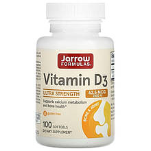 Вітамін D3, Jarrow Formulas "Vitamin D3 (Cholecalciferol)" 2500 МО (100 гелевих капсул)