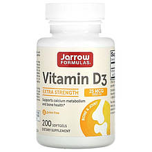 Вітамін D3, Jarrow Formulas "Vitamin D3 (Cholecalciferol)" 1000 МО (200 гелевих капсул)