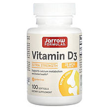 Вітамін D3, Jarrow Formulas "Vitamin D3 (Cholecalciferol)" 1000 МО (100 гелевих капсул)