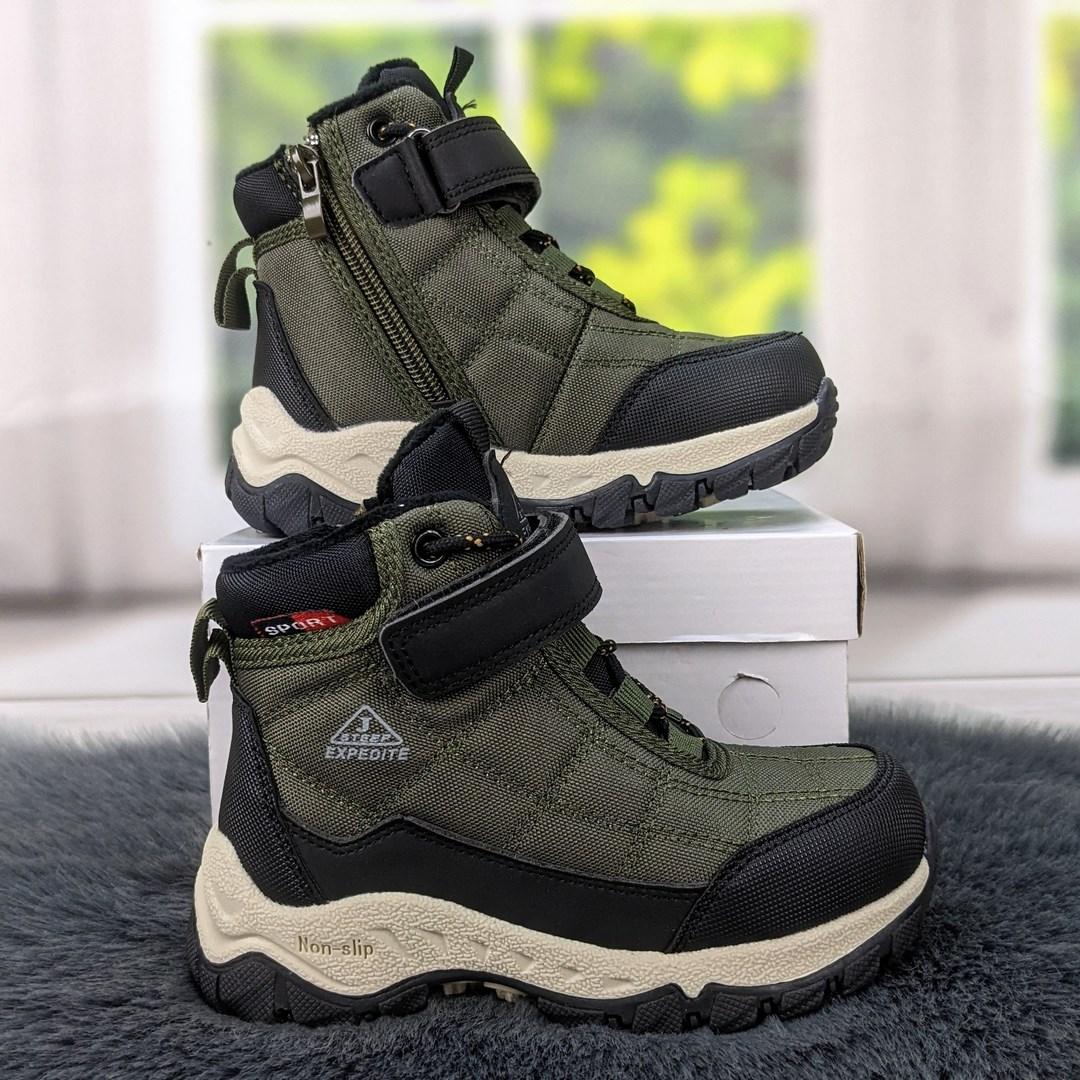 Термо-черевики зимові дитячі хакі JongGolf 5177, фото 1