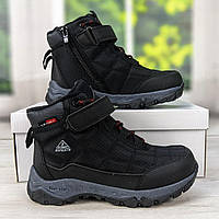 Термо-ботинки зимние подростковые черные JongGolf 5178