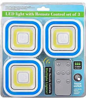 Квадратные светильники на батарейках и с таймером LED light Remote Control Set (по 3 штуки)!