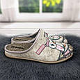 Тапочки домашні жіночі Inblu велюрові бежеві з совою 4254, фото 6