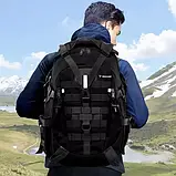 Рюкзак військовий туристичний 25 л із водонепроникним чохлом чорний Trizand 20534 Польща, фото 8