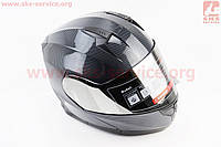 Шлем модуляр, закрытый с откидным подбородком+откидные очки BLD-162 S (55-56см), "КАРБОН" глянец (360124)
