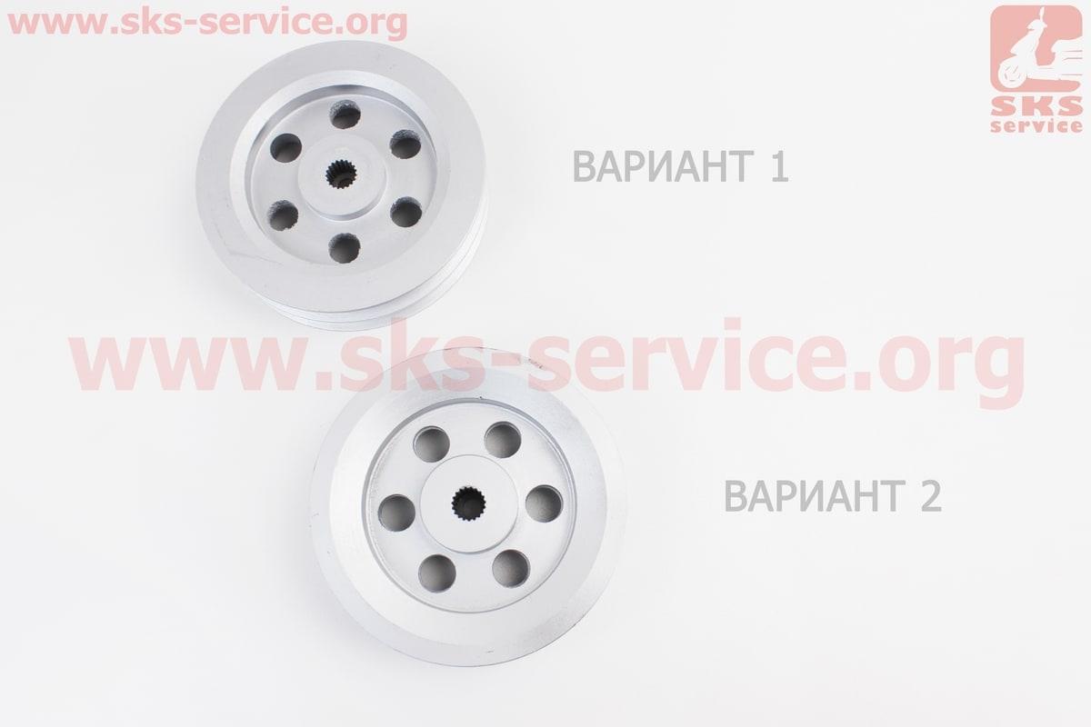 Шків ведомий D=140 мм під шліц Z=19 (два паза під ремінь SPB) (601098 ...