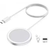 Зарядка беспроводная QI MagSafe Charger 15W для iPhone/AirPods Белый