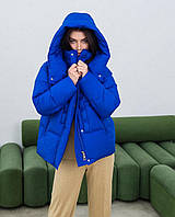 Жіноча зимова куртка-пуховик синя S р. SNOW OWL