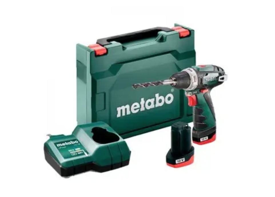 Потужний акумуляторний дриль-шуруповерт Metabo PowerMaxx BS Basic LC 12 : 34 Нм, кейс шуруповерт для дому (600984500)