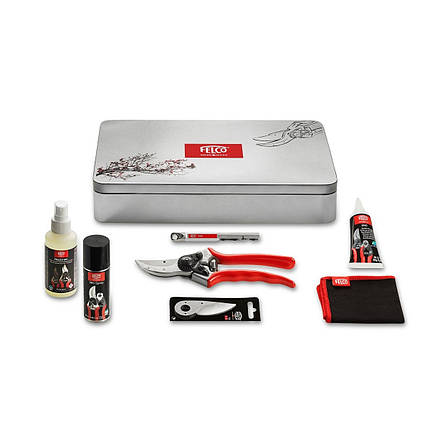 Набір Felco / Фелко 933 - секатор Felco 2 + лезо + точилка 905 + спрей 980, 981 + мастило 990 (Швейцарія), фото 1