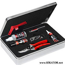 Набір Felco / Фелко 933 - секатор Felco 2 + лезо + точилка 905 + спрей 980, 981 + мастило 990 (Швейцарія), фото 4
