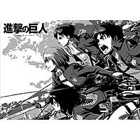 Плакат Attack On Titan (black and white)