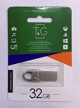 Флеш драйв T&G Flash Draiv металева з карабiном (USB/ 32GB/ 2.0)