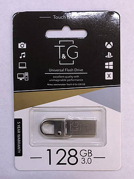 Флеш драйв T&G Flash Draiv металева з карабiном (USB/ 128GB/ 2.0)