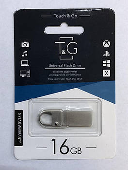 Флеш драйв T&G Flash Draiv металева з карабiном (USB/ 16GB/ 2.0)